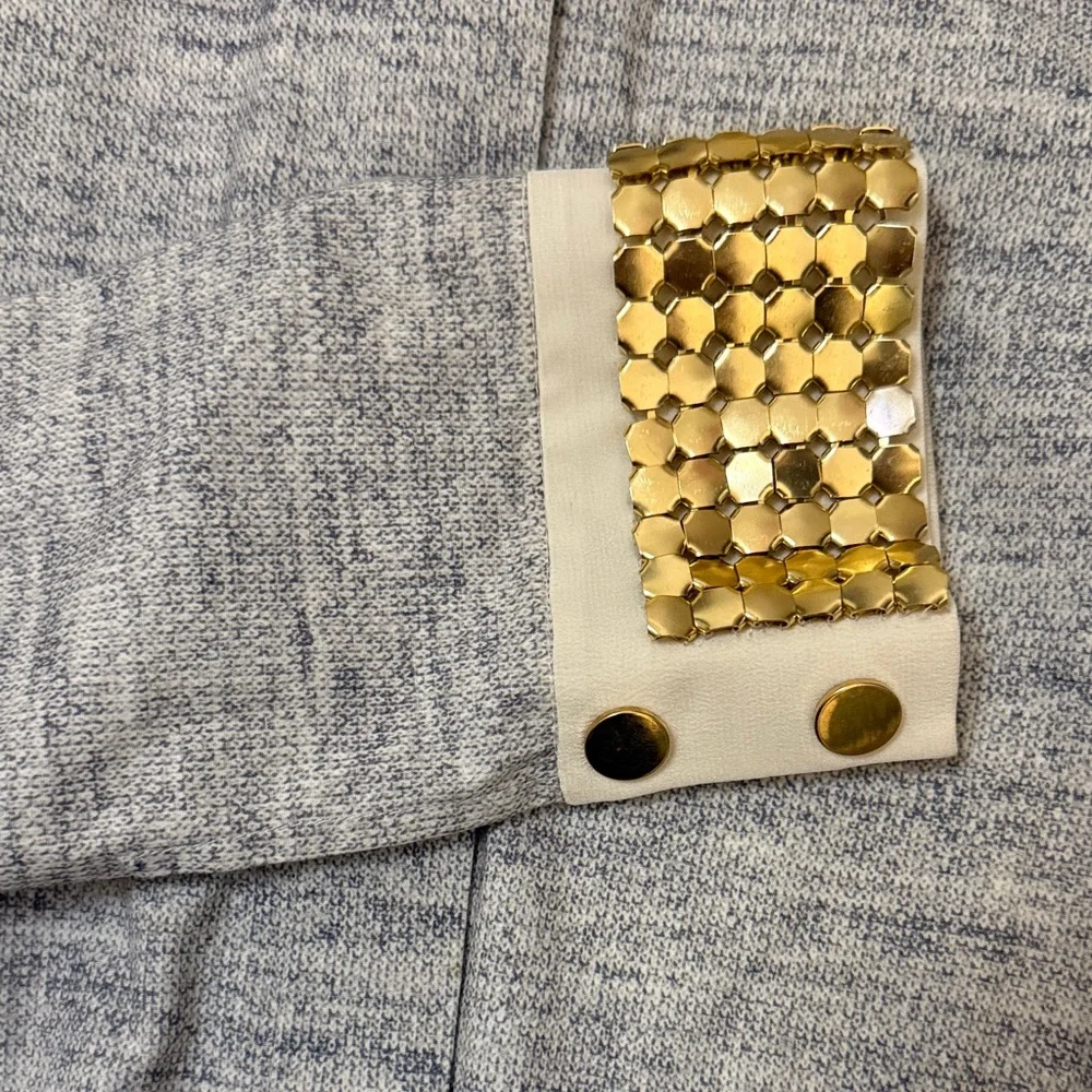 Vionnet Gold and Cream Collar Top - Picture 3 of 5